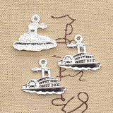 10pcs Charms Speedboat Yacht Motorboat 20x24mm Antique Silver Color Pendants Making DIY Handmade Tibetan Finding Jewelry