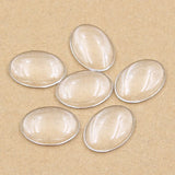 8x10mm 10x14mm 13x18mm 18x25mm 20x30mm 25x35mm 30x40mm Oval Flat Back Clear Glass Cabochon High Quality DIY Jewelry
