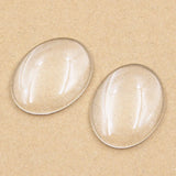 8x10mm 10x14mm 13x18mm 18x25mm 20x30mm 25x35mm 30x40mm Oval Flat Back Clear Glass Cabochon High Quality DIY Jewelry