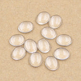 8x10mm 10x14mm 13x18mm 18x25mm 20x30mm 25x35mm 30x40mm Oval Flat Back Clear Glass Cabochon High Quality DIY Jewelry