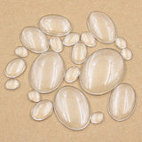 8x10mm 10x14mm 13x18mm 18x25mm 20x30mm 25x35mm 30x40mm Oval Flat Back Clear Glass Cabochon High Quality DIY Jewelry