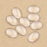 8x10mm 10x14mm 13x18mm 18x25mm 20x30mm 25x35mm 30x40mm Oval Flat Back Clear Glass Cabochon High Quality DIY Jewelry