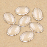 8x10mm 10x14mm 13x18mm 18x25mm 20x30mm 25x35mm 30x40mm Oval Flat Back Clear Glass Cabochon High Quality DIY Jewelry