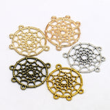 5pcs 34*29*1.5mm seven colors of the spectrum  Alloy Charm Pendant dreamcatcher Handmade Crafts H0198