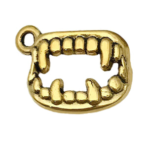 Tibetan Silver color opening mouth shaped teeth style charms 30pcs EF0094