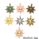 10pcs 28x25mm 3 Colors Sun Charms Sun Pendant Charms For Jewelry Making EF3599