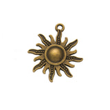 10pcs 28x25mm 3 Colors Sun Charms Sun Pendant Charms For Jewelry Making EF3599