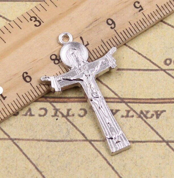 10pcs 40x24mm Tibetan Silver Alloy Charm The cross Pendant EF3666
