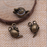 10pcs Charms 3D teapot 18x13x10mm Tibetan Bronze Silver Color Pendants Antique Jewelry Making DIY Handmade Craft EF3753