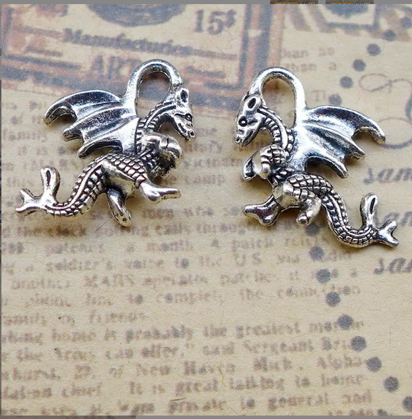 10pc Feilong 21x15mm antique silver alloy jewelry accessories EF3828