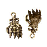 10pcs Charms Skeleton Skull Hand 38x21mm Tibetan Silver Color Pendants Antique Jewelry Making DIY Handmade Craft Pendant EF3954