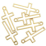 30pcs Charms Hollow Cross 23x11mm Antique Silver Color Pendants Making DIY Handmade Tibetan Finding Jewelry EF3976