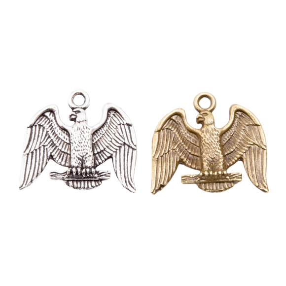 5pcs 19x20mm Eagle Charms Pendant For Jewelry Making Antique Silver Color Alloy Jewelry Accessories EF4006