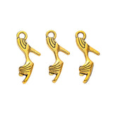 High Quality 10 Pieces/Lot 9mm*20mm Gold Color High Heeled Shoes Charm Jewelry Making Charms EF4186