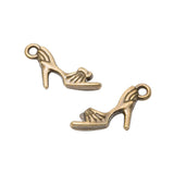 High Quality 10 Pieces/Lot 9mm*20mm Gold Color High Heeled Shoes Charm Jewelry Making Charms EF4186