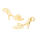 High Quality 10 Pieces/Lot 9mm*20mm Gold Color High Heeled Shoes Charm Jewelry Making Charms EF4186