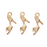 High Quality 10 Pieces/Lot 9mm*20mm Gold Color High Heeled Shoes Charm Jewelry Making Charms EF4186