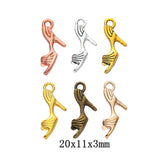 High Quality 10 Pieces/Lot 9mm*20mm Gold Color High Heeled Shoes Charm Jewelry Making Charms EF4186