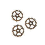 10 colgantes de engranajes Steampunk de 23 mm para joyería, color plata antigua, EF4242