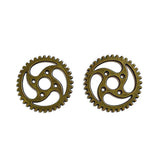 10 colgantes de engranajes Steampunk de 23 mm para joyería, color plata antigua, EF4242