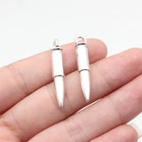 100pcs/lot 3D Bullet Charms For Jewelry Making Ornaments EF4247
