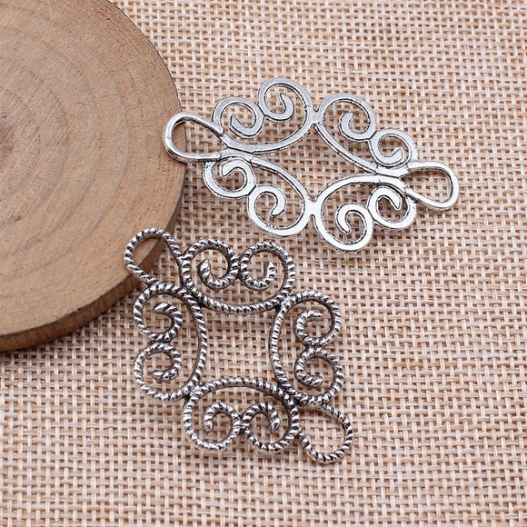 5pcs 45x32mm Geometric Pattern Connector Pendant EF4815