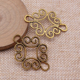 5pcs 45x32mm Geometric Pattern Connector Pendant EF4815