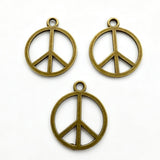 50pcs 25*21MM Alloy Charm Peace sign Pendant Crafts EF5177