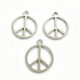 50pcs 25*21MM Alloy Charm Peace sign Pendant Crafts EF5177