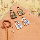 10pcs 18mm Lock Charms Antique Bronze Color Charms For Jewelry Making Jewelry Findings EF5200