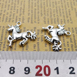 8Pcs 24*27mm Zinc Alloy Cute Unicorn Charms Best Necklace Earring Pendant Accessory Charms For DIY Handcraft Making