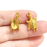10pc 23x12mm 1.65g/pc Gold Plated Tortoise Charm Pendant Turtle Charms DIY Bracelet Necklace Jewelry Making Findings G0233