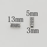 20pcs Tibetan silver tone textured tube shaped beads h0249