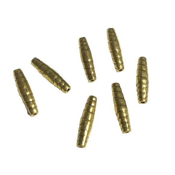 20pcs 21*5MM dark gold-tone fold metal spacer beads H0309