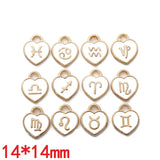 12pcs(1set) Wholesale 3 Color Zodiac Charms Alloy Metal Constellation Pendants For DIY Handmade Jewelry Accessories Making