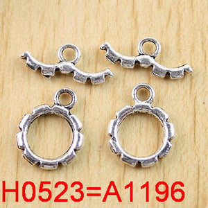10sets Tibetan Silver Gear Toggle Clasp H0523
