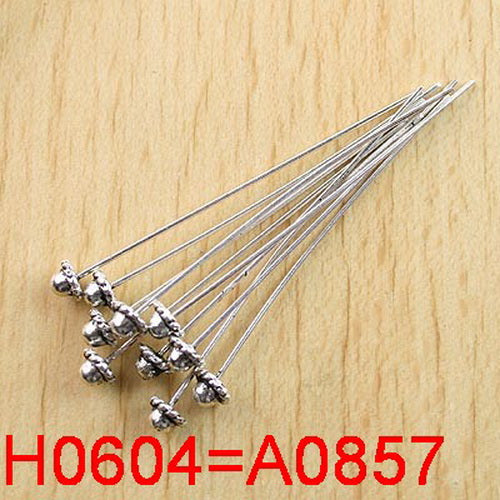 20pcs HANDMADE Tibetan silver Head Pin W/ Unique head h0604