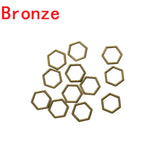 10pcs Inner diameter 8.5*8mm hexagon Charm Hollow Glue Blank Pendant Tray Bezel Charms DIY Bracelet Necklace Handmade Bezel Mold
