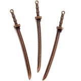 6 Color Mixed Alloy Antique Knight Sword Charms for Jewelry Making DIY Handmade Weapons Pendant 107*10mm
