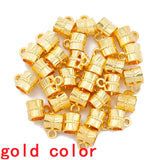40 pcs 9 color Zinc Alloy Bead DIY European big hole metal connector Beads Fits Charm Bracelets Necklaces Pendants making