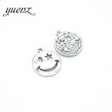 15pcs  22*19mm gold color Smiling face Alloy charms pendant fit necklace bracelet diy Pendants for jewelry making I120