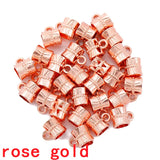 40 pcs 9 color Zinc Alloy Bead DIY European big hole metal connector Beads Fits Charm Bracelets Necklaces Pendants making