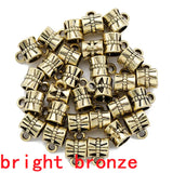 40 pcs 9 color Zinc Alloy Bead DIY European big hole metal connector Beads Fits Charm Bracelets Necklaces Pendants making