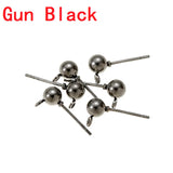 40pcs 3/4/5mm 6 Colors Pin Findings Stud Earring Basic Pins Stoppers Connector For DIY Jewelry Making Accessories Supplies