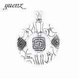 1 pcs Antique Silver color Round Charm Pendants for Bracelet necklace Jewelry Accessories Diy Jewelry Making 72*57mm B152