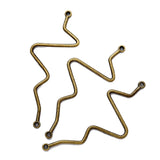 20pcs Wholesale 6 Color Heartbeat Connector Charms Alloy Metal Pendants For Handmade Jewelry Accessories Making