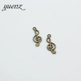 YuenZ 25pcs musical note Charms Tibetan Silver Bronze Pendants Antique Charm Jewelry Making DIY Handmade Craft 25*10mm P201