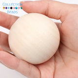 4-50mm 1-1000pcs Natural Wood Beads Round Spacer Wooden Pearl Lead-Free Balls Charms DIY For Jewelry Making Handmade Accessories