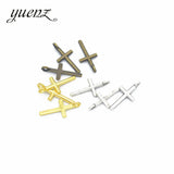 100pcs Antique silver color Charms  cross Plated Pendants  Jewelry Making DIY Handmade Craft 17*8mm T60