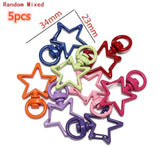 Multi-colors Mixed Alloy Open Rings Lobster Clasp Hooks Ball Chains DIY Jewelry Making Findings